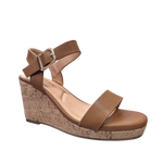 Sandalias de plataforma Maia para mujer color camel