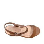 Sandalias de plataforma Maia para mujer color camel