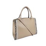 Cartera satchel Noelle para mujer color nude