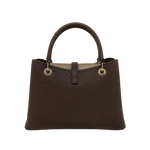 Cartera satchel Olivia para mujer color chocolate