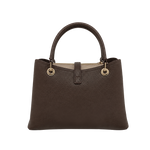 Cartera satchel Olivia para mujer color chocolate