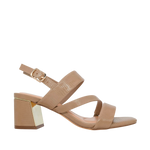 Sandalias de tacón Mariana para mujer color taupe