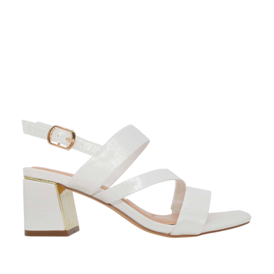 Sandalias de tacón Mariana para mujer color blanco