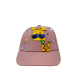 Gorra Jirafa para niña color rosado
