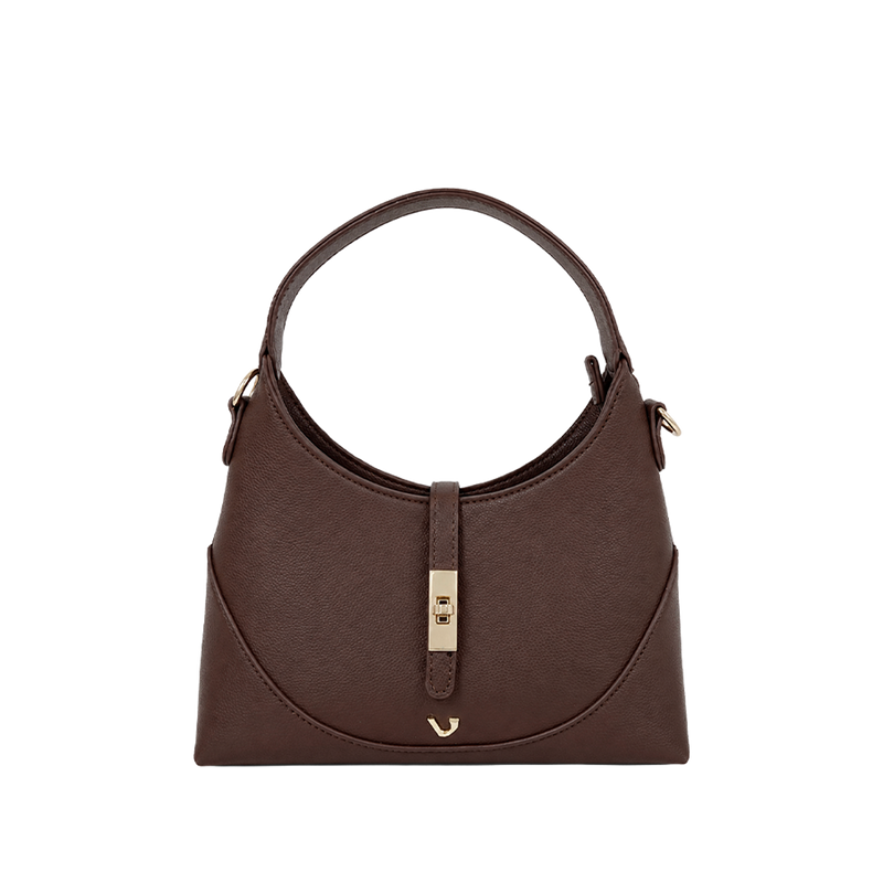 Cartera satchel Sabrina para mujer color chocolate