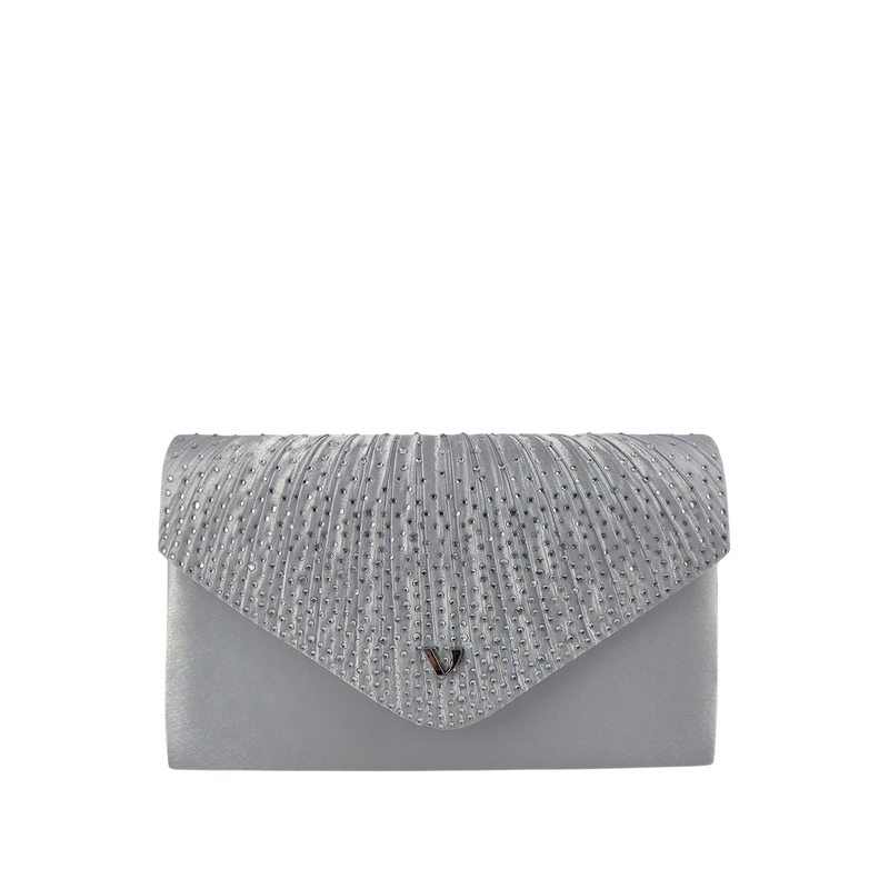 Cartera crossbody Olive para mujer color plateado