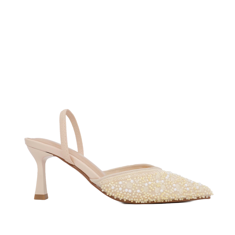 Tacones Gina para mujer color hueso