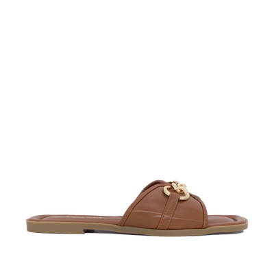 Sandalias flats Monica para mujer color tan
