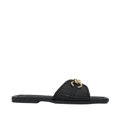 Sandalias flats Monica para mujer color negro