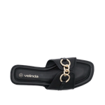 Sandalias flats Monica para mujer color negro