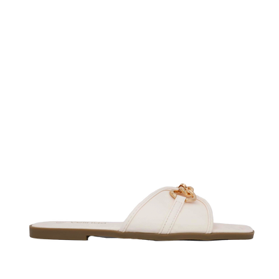 Sandalias flats Monica para mujer color hueso