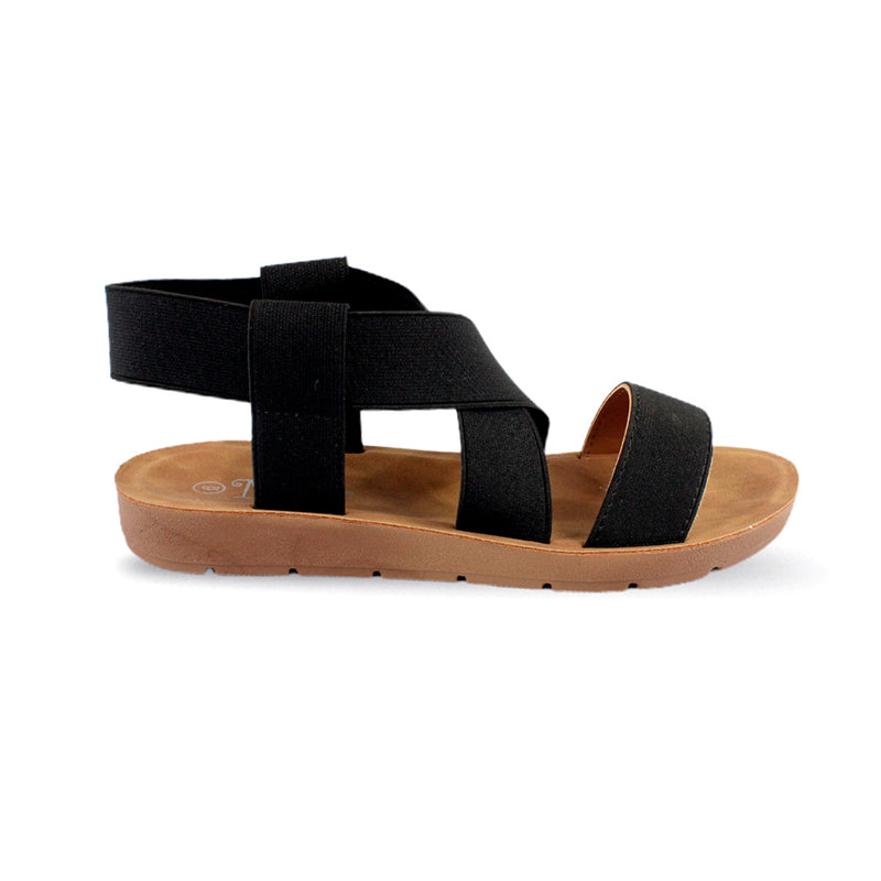Sandalias flat Annamir negro para Mujer