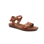 Sandalias flat Sulenmir camel para Mujer