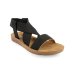 Sandalias flat Annamir negro para Mujer